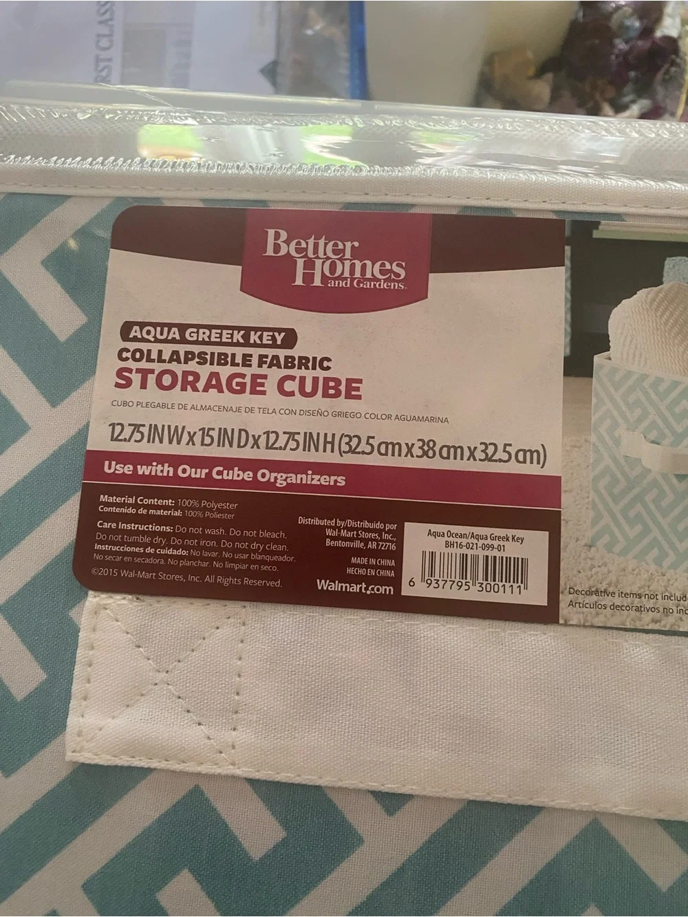 Better Homes & Gardens set of 3 Fabric Collapsible Storage Cubes